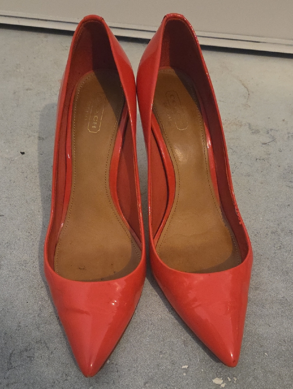 Coach Pink Patent Pointed-Toe Women's Pumps
